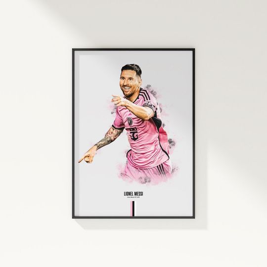 Discover Lionel Messi Inter Miami Poster: MLS Football Wall Art