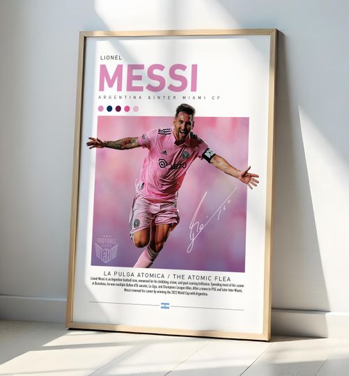 Discover Lionel Messi, Inter Miami Wall print