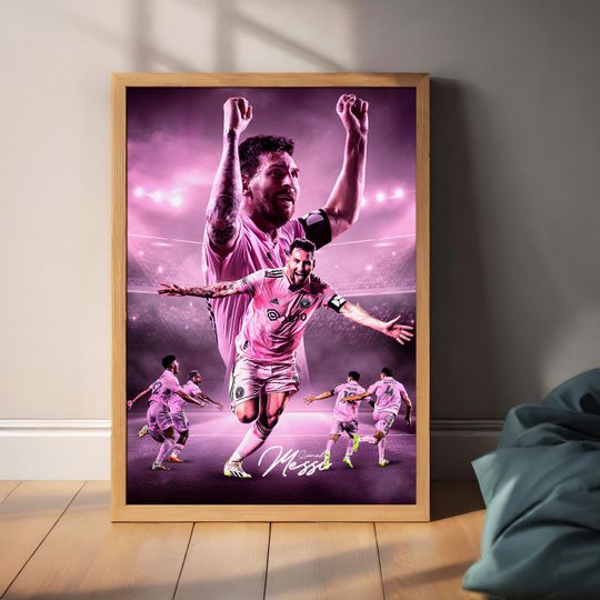 Discover Messi Poster,Messi Football Print, Sports Poster, Football Poster, Soccer Wall Art Gift, Sports Bedroom decor gift,Football PNG