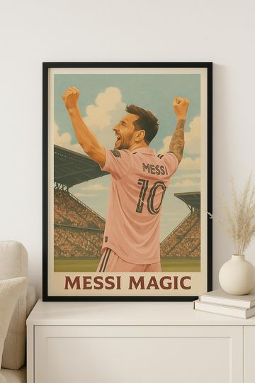 Discover Messi Inter Miami Digital Download - Football Art Print, Ready To Print A3 x A4