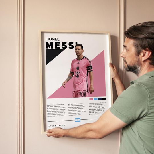 Discover Lionel Messi Inter Miami Poster: Soccer Wall Art (Digital Download)