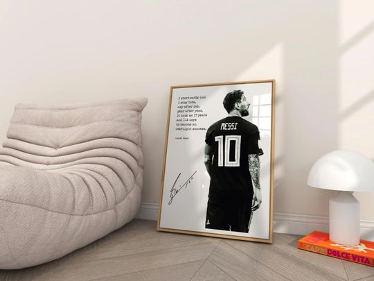 Discover Lionel Messi Football Posters Motivational Poster for Boys Bedroom Wall Inspirational Wall Art