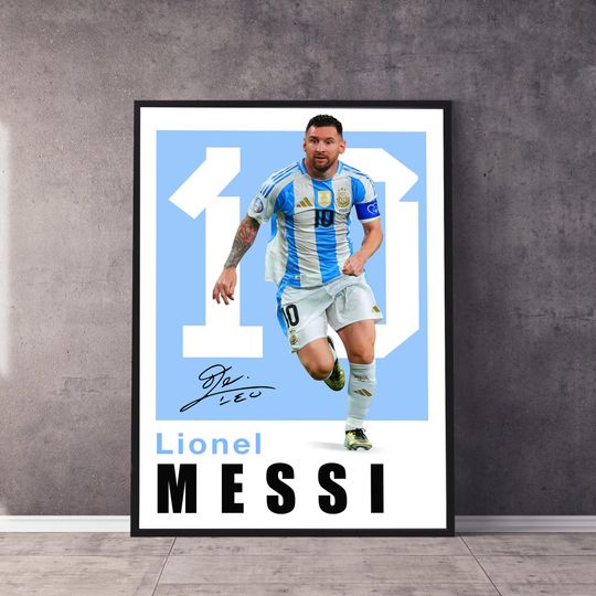 Discover Messi Posters, Famous Soccer Players, Lionel Messi, Home wall art, Housewarming gifts, Argentine professional soccer player, Leo footballer