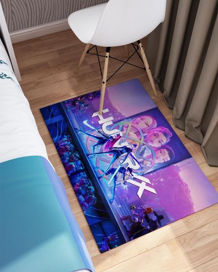 Discover Vibrant Outdoor Rug Kpop Huntryx - Indoor/Outdoor Rug for Fans and Collectors