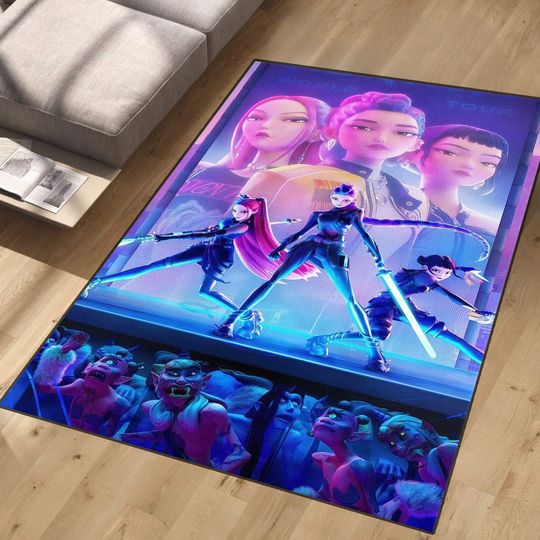 Discover Anime Art Rug: Modern Kid Room Decor, Gaming Rug
