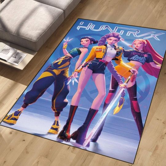 Discover Anime Art Rug: Modern Kid Room Decor, Gaming Rug
