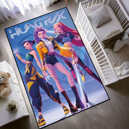 Discover KPop Anime Rug, Popular Theme, Washable Teen Room Decor