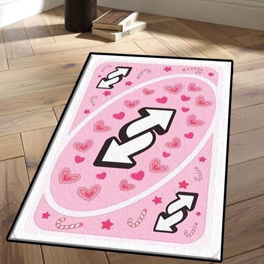 Discover Uno Card Game Rug: Washable Rugs, Kids Playroom Decor