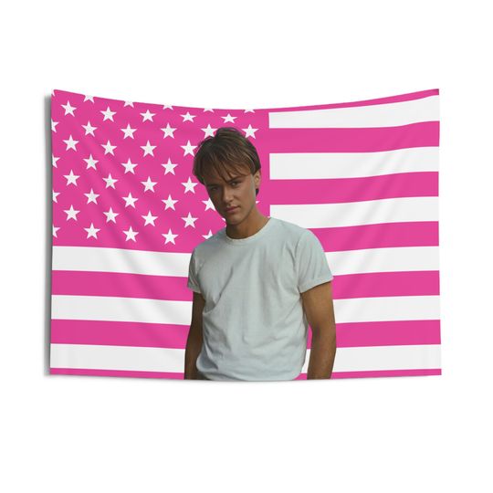 Conrad Fisher White Shirt Tapestries, Conrad Fisher Pink Flag, Christopher Briney - Conrad Fisher Indoor Wall Tapestries