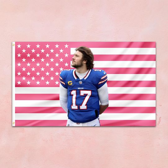Discover Josh Allen Pink USA Flag Tapestry Aesthetic Room Decor  Aesthetic American Flag  Fan Wall Decor
