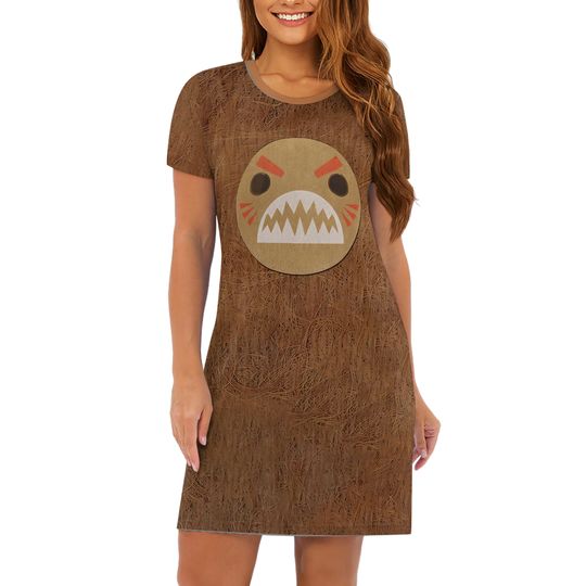 Kakamora Moana T-Shirt Dress, Moana Movie T-Shirt Dress, Kakamora Moana Dress, Princess Movie Dress, Moana Dress Gift, Gift For Mom
