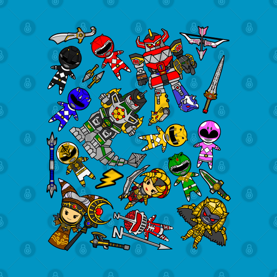 GO GO Rangers! - Power Rangers - T-Shirt