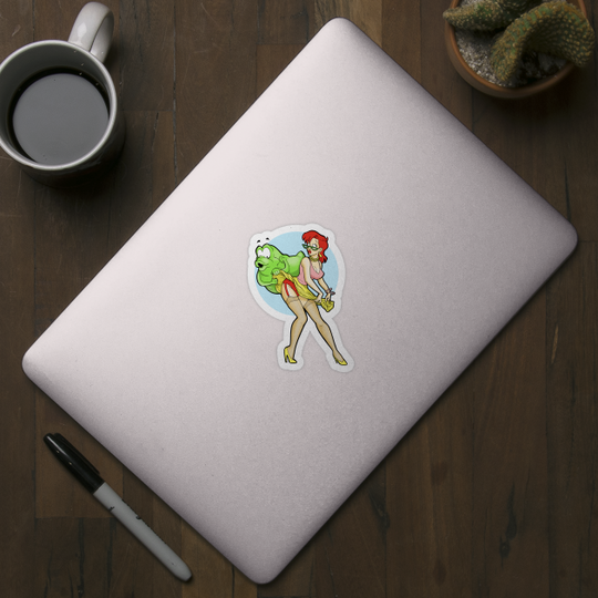 Janine and Slimer - Ghostbusters - Sticker
