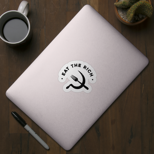Eat the Rich Fork and Sickle - Eat The Rich - Sticker