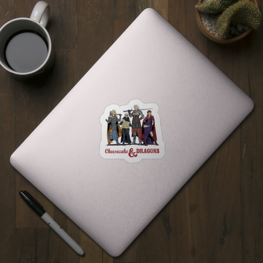 Cheesecake & Dragons - Dungeons And Dragons - Sticker