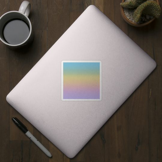 Pastel Rainbow Ombré Gradient - Pastel - Sticker