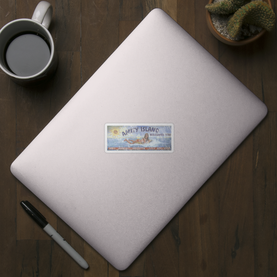 Jaws — Amity Billboard - Jaws - Sticker