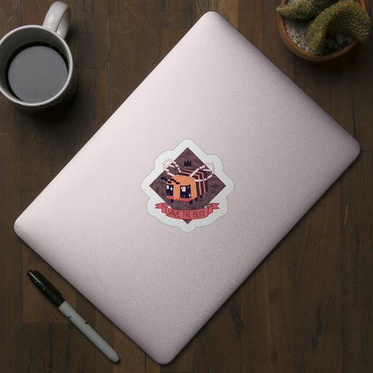 Save the Minecraft Bees - Minecraft - Sticker