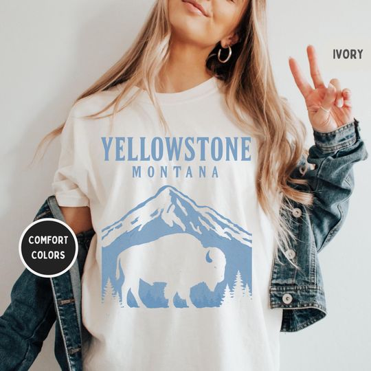 Discover Retro YStone Montana Shirt, Mountain Lover Gift, Outdoor Adventure Shirt