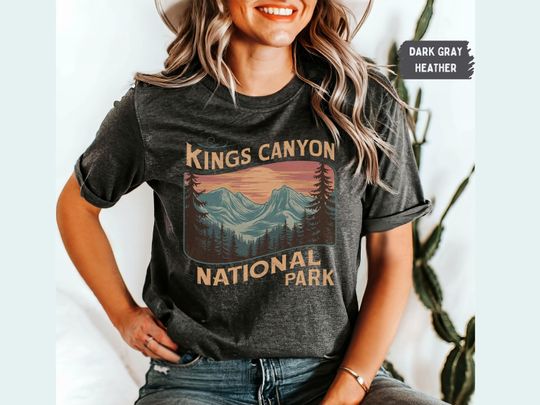 Discover Kings Canyon National Park Unisex Tee, Nature Lover Gift, Outdoor Adventure Shirt, Mountain Hiking Top, Tree Forest T-Shirt