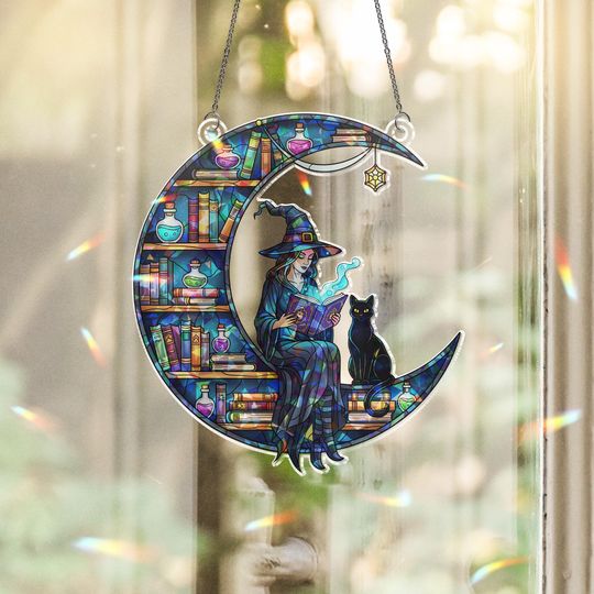 Discover Holographic Broken Glass Ornament: Color-Shifting Acrylic Window Hanging