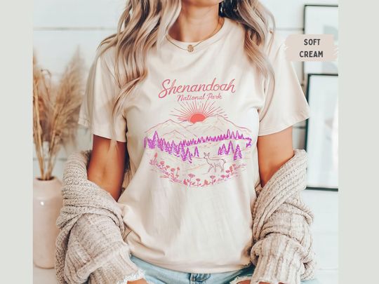Discover Vintage Shenandoah National Park Shirt, Virginia shirt, Shenandoah Park tshirt National Park Gifts Oversized Tee Mountains Appalachian Trail