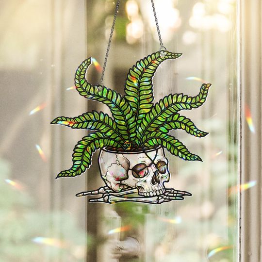 Discover Holographic Autumn Book Nook Window Hanging: Fall Fairy Forest Decor