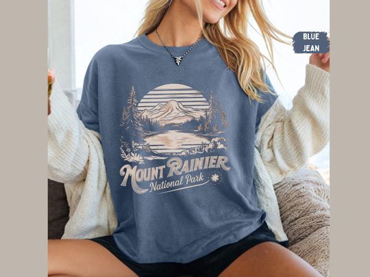 Discover Vintage Mount Rainier National Park shirt, Washington Tshirt, Mount Rainier National Park gifts, Mount Rainier Souvenir, Camping gift