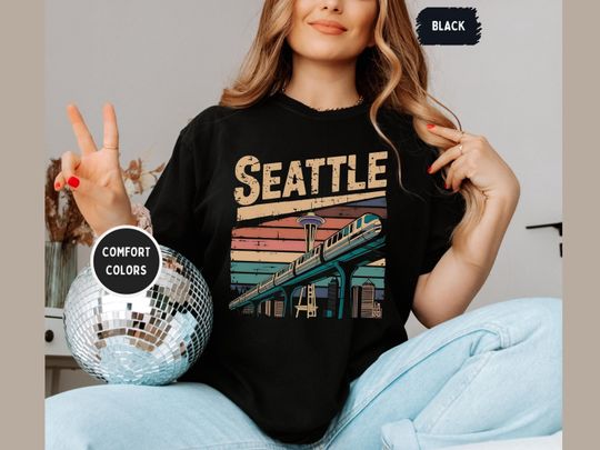 Vintage Seattle Washington T-shirt, Retro Seattle WA Tee, Pacific Northwest tee