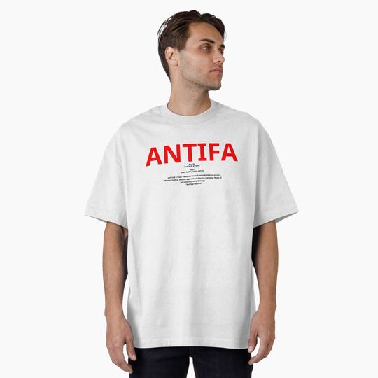 Discover Against Fascism Oversized T-Shirt