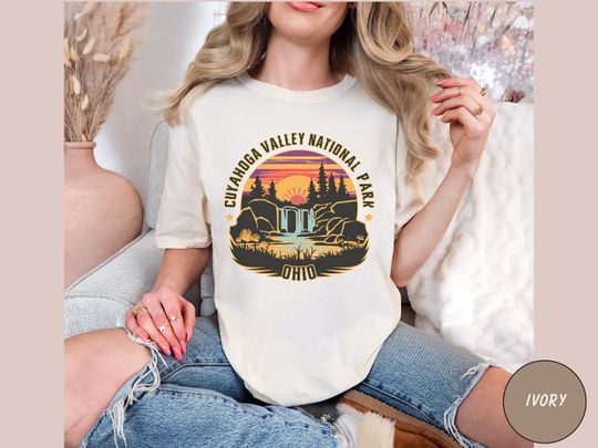 Discover Vintage Cuyahoga Valley National Park shirt, Ohio Tshirt, Comfort Colors, Cuyahoga Waterfalls, Hiking Shirt, Camping Trip Cuyahoga T shirt
