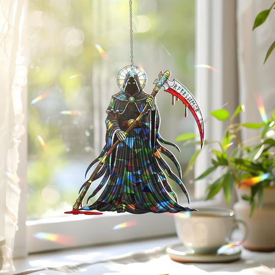 Discover Holographic Broken Glass Suncatcher: Color-Shifting Acrylic Window Decor