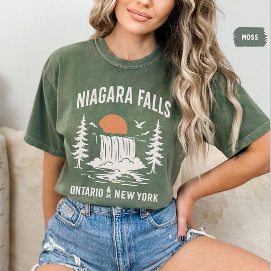 Discover Vintage Niagara Falls Comfort Colors T-shirt, Retro Tee, Unisex Shirt, Tourist Gift, Vacation Apparel Ontario Canada Shirt, Buffalo New York