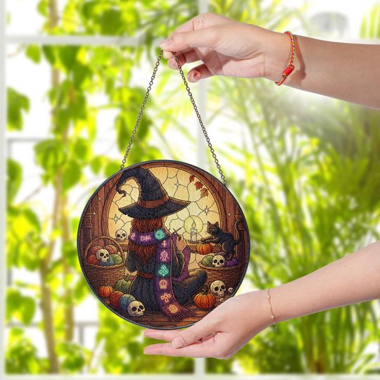 Discover Autumn Leaves Suncatcher: Harvest Time Window Hanging Decor