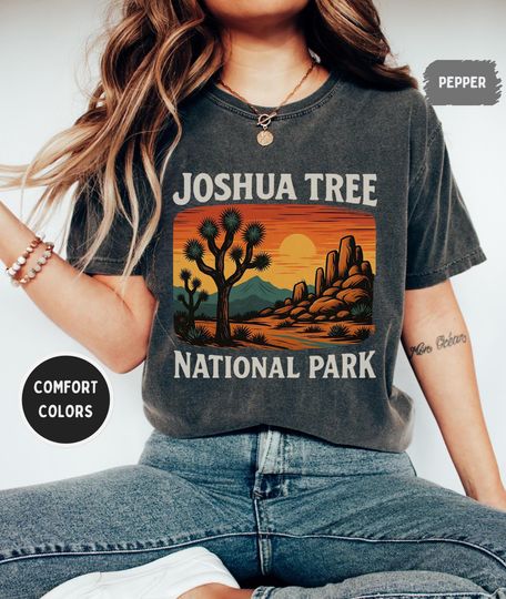 Discover Retro Joshua Tree T-shirt, Vintage Desert Tee, National Park Shirt