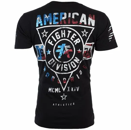 Discover AMERICAN FIGHTER Men's T-Shirt SILVER LAKE PATRIOT Athletic Biker MMA S-4XL
