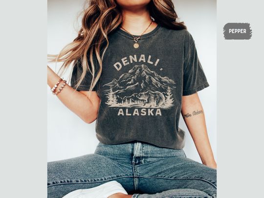 Vintage Denali National Park Shirt, Alaska Mountain Shirt, Explore Alaska Adventure Tee, Mt. McKinley Shirt, Alaska Cruise Shirt
