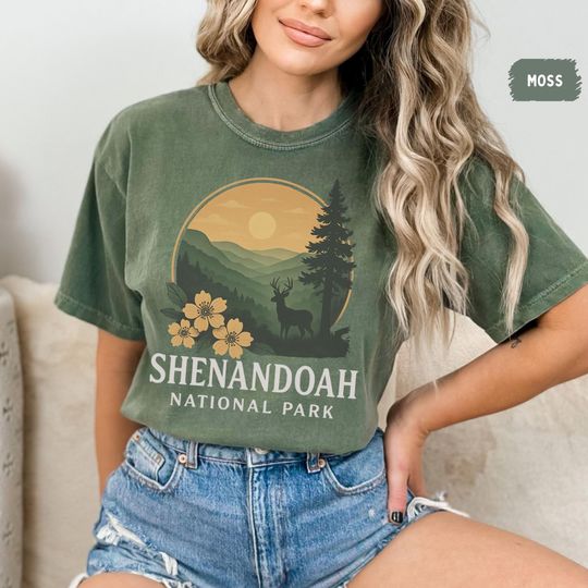 Discover Vintage Shenandoah National Park Comfort Colors Unisex T-shirt, Retro Hiking Tee, Rustic Nature Lover Gift, Outdoor Adventure Shirt, Youth