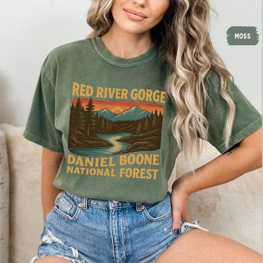 Discover Red River Gorge Comfort Colors T-shirt, Unisex Tee, Mountain Outdoors Shirt, Hiking Camping Apparel, Nature Lover Gift, Adventure Graphic