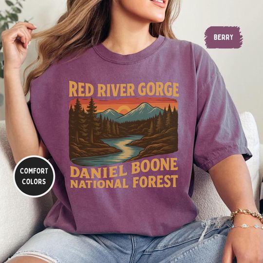Discover Red River Gorge Comfort Colors T-shirt, Unisex Tee, Mountain Outdoors Shirt, Hiking Camping Apparel, Nature Lover Gift, Adventure Graphic