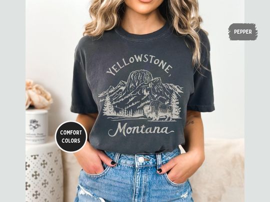Discover YStone Montana National Park T-shirt, Mountain Nature Shirt, Outdoor Adventure Apparel, Parks Hiking Clothes