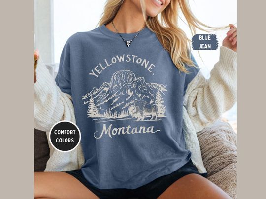 Discover YStone Montana National Park T-shirt, Mountain Nature Shirt, Outdoor Adventure Apparel, Parks Hiking Clothes