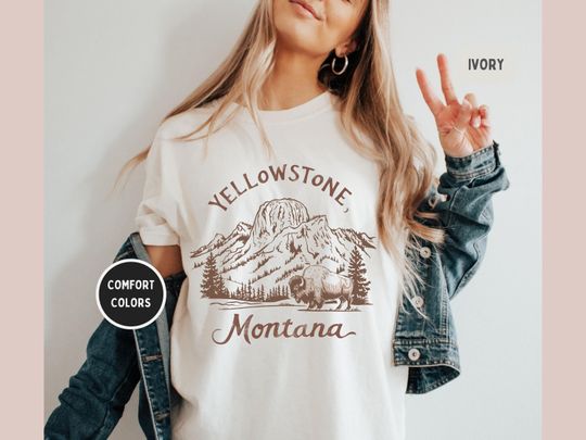 Discover YStone Montana National Park T-shirt, Mountain Nature Shirt, Outdoor Adventure Apparel, Parks Hiking Clothes