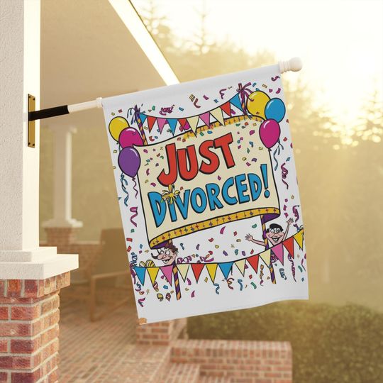 Discover Garden Banner Divorce Party Celebratory Sign Festive Outdoor Flag Freedom Celebration Decoration Just Divorced Newly Single Decor Free Bird