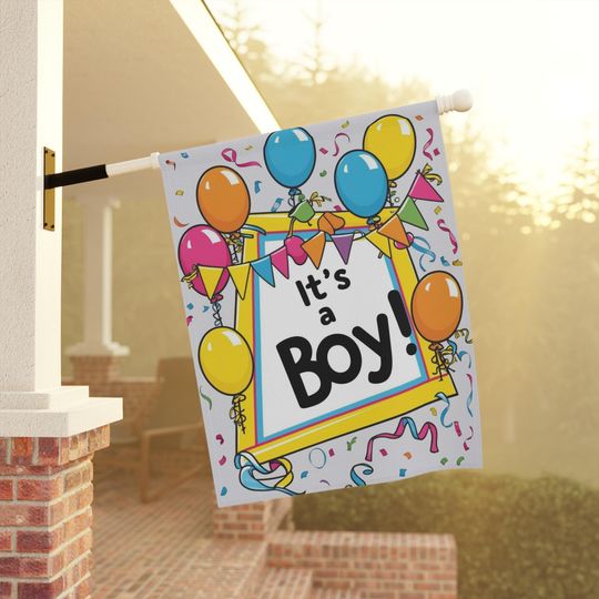 Discover Banner Celebratory Balloons It's a Boy Garden & House Decor Baby Shower Decorations, Gender Reveal Party Baby Arrival Celebration New Mom