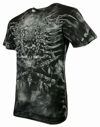 Discover Xtreme Couture Affliction Men's 3D Tattoo Biker T-Shirt IRONE BONE