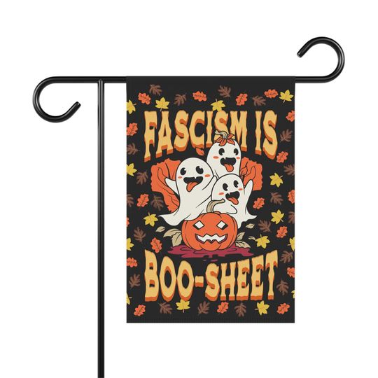 Discover Yard Flag, Activism House Banner, Resist Fascism Garden Sign, Anti Trump Democracy Flag, Morality Banner, Hidden Message Halloween