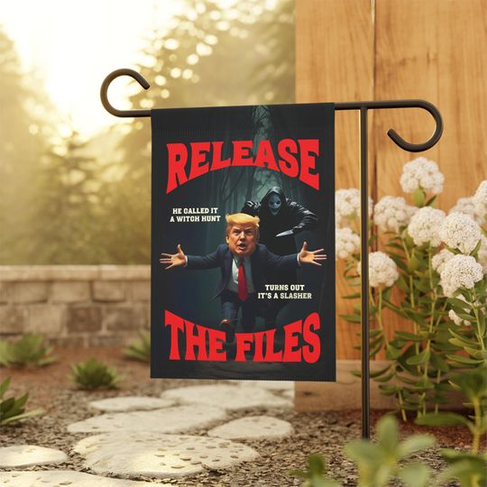Release The Files - Epstein Files Flag - Anti Trump Halloween House Banner