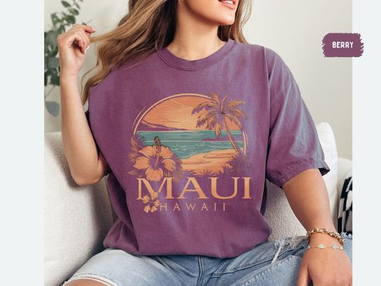 Discover Maui Hawaii Shirt Maui Vintage Comfort Colors Shirt Hawaii Vacation Trip Souvenir Beach tshirt Aloha State tee coconut girl gift beachy tee