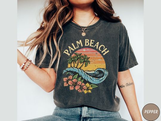 Discover Palm Beach Florida Shirt, Atlantic Coast T-shirt, Comfort Color 1717 Palm Beach T Shirt, Unisex,